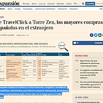 De TravelClick a Torre Zen, las mayores compras espaolas en el extranjero